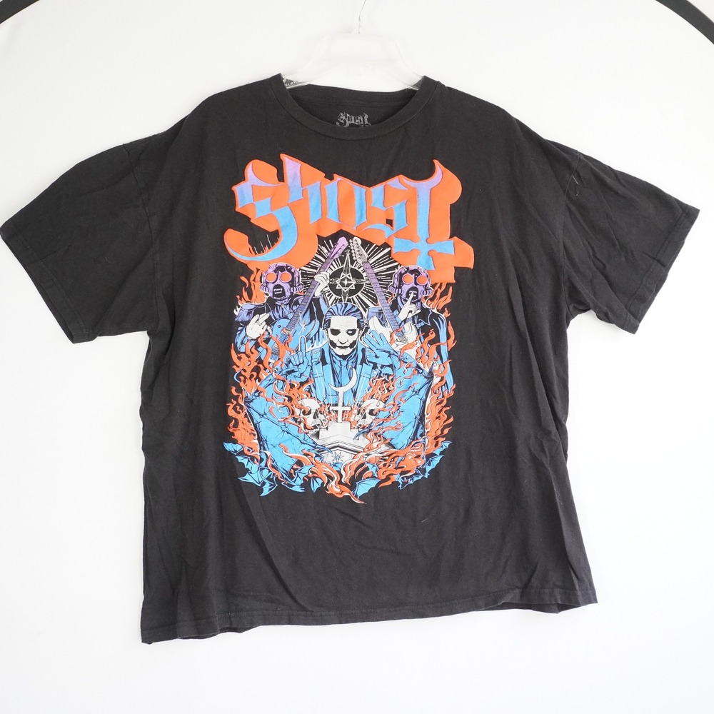 Ghost Band T-Shirt Mens XL Black 2023 Papa Emeritus Graphic Tee Short Sleeve